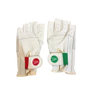 Taylor Made Sail Gloves Mens L White Leather Fingerless Line Handling 281805 NWT